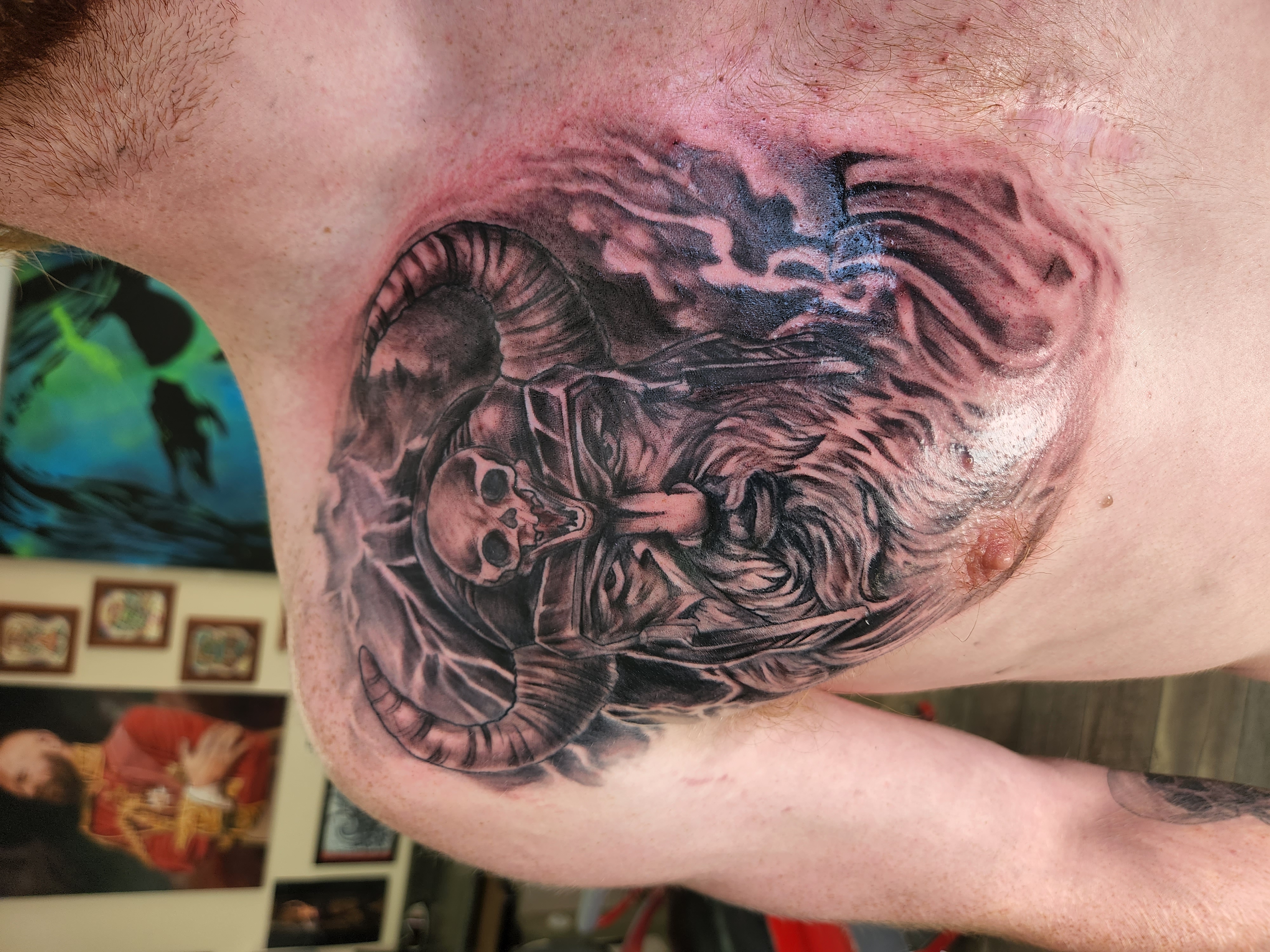 Custom tattoo work by Scott Hankins