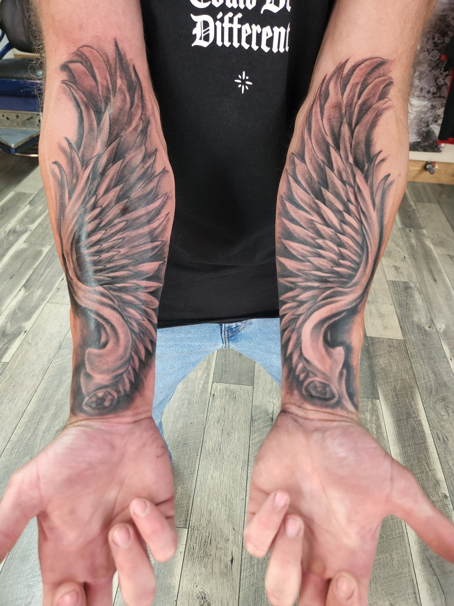 Custom tattoo work by Scott Hankins