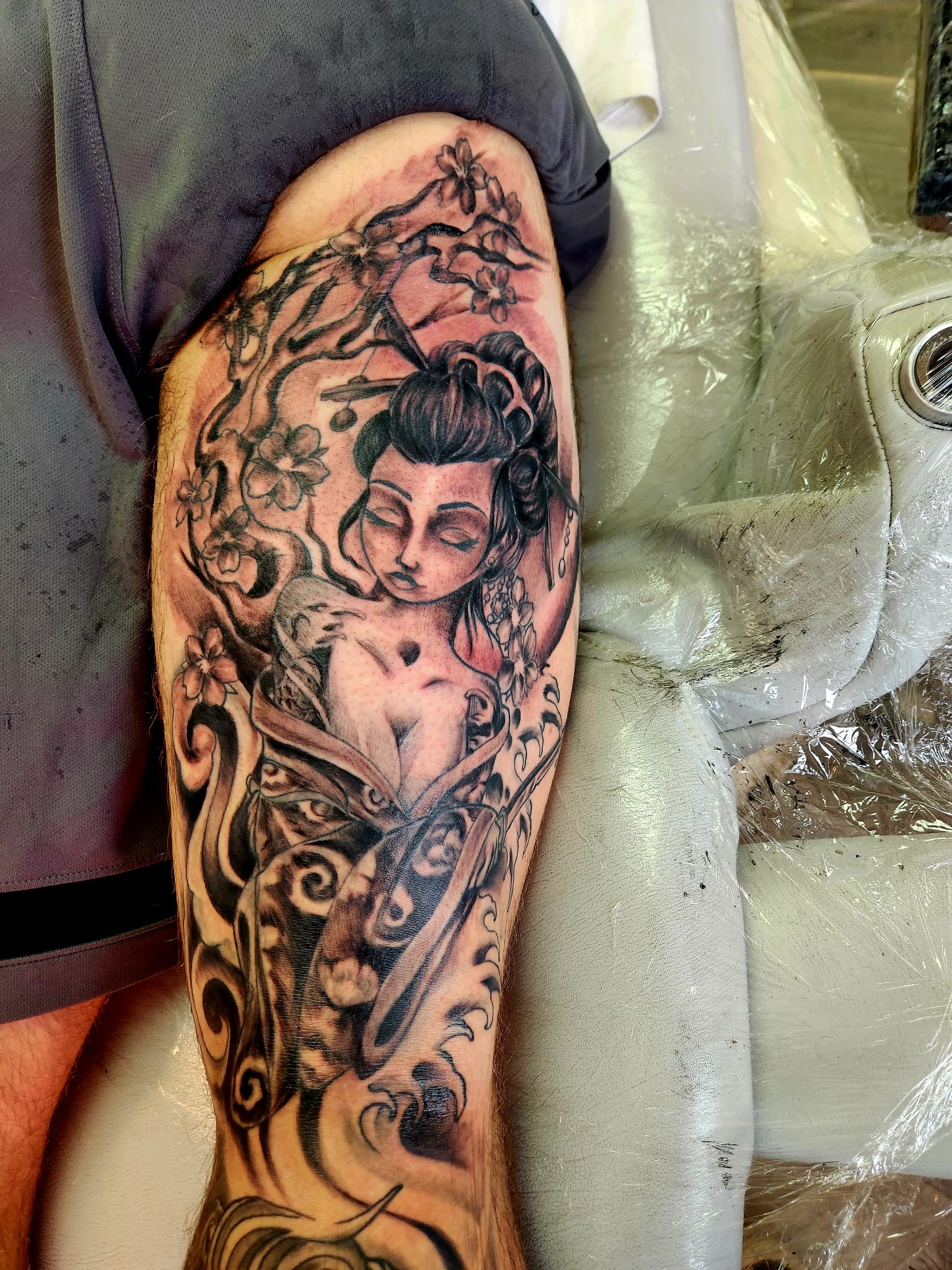 Custom tattoo work by Scott Hankins