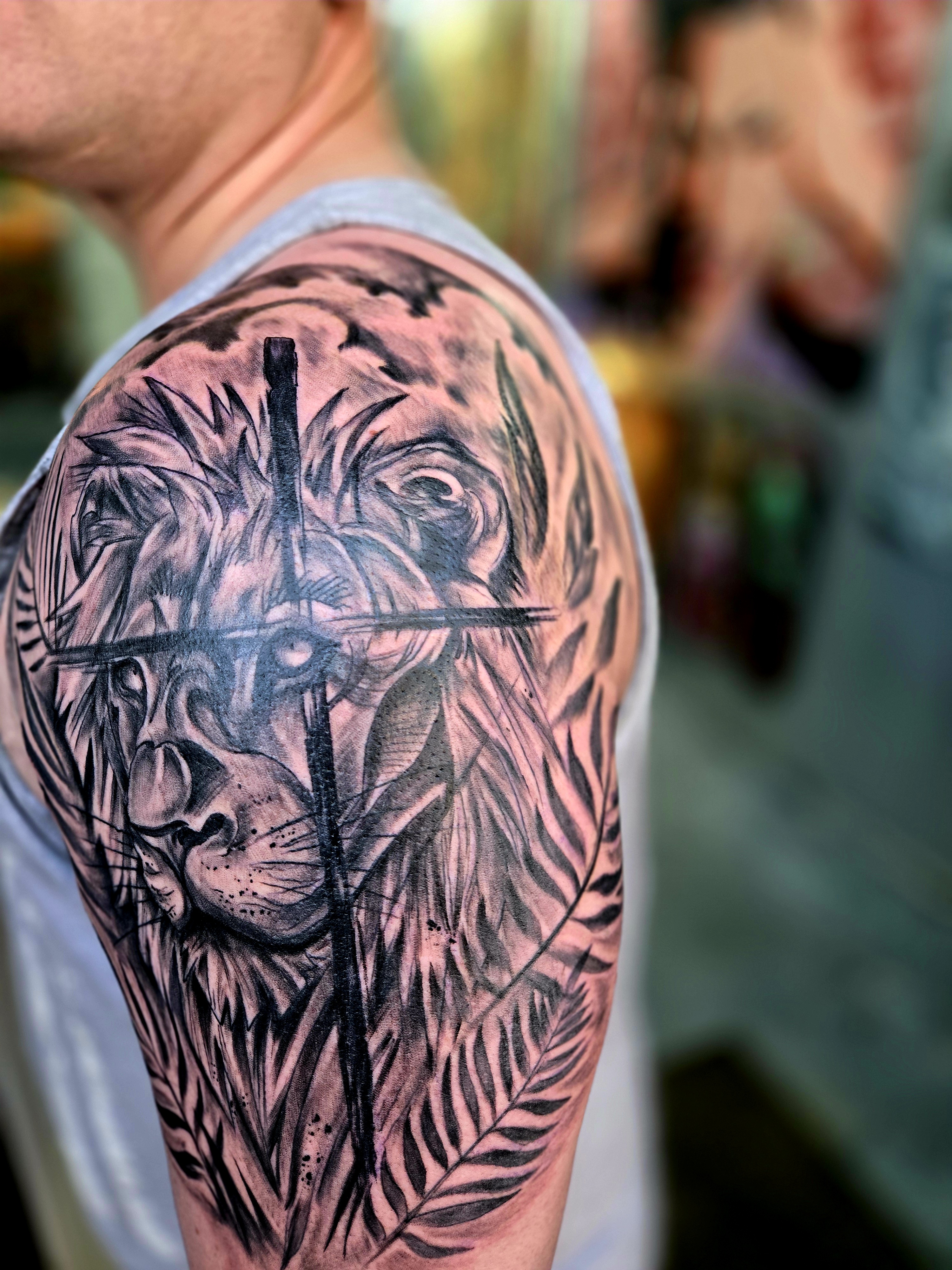 Custom tattoo work by Scott Hankins