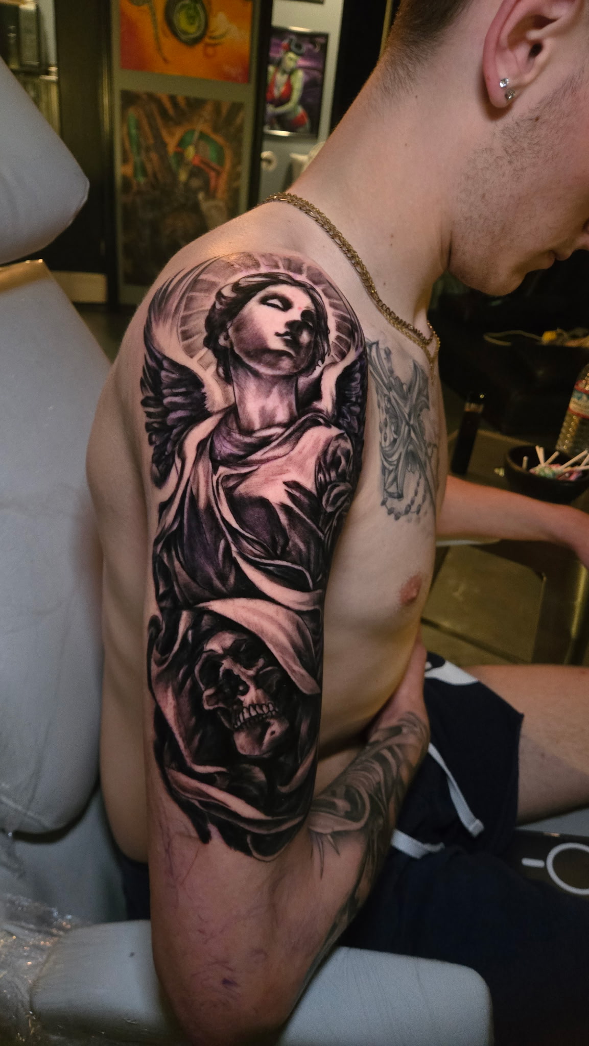 Custom tattoo work by Scott Hankins