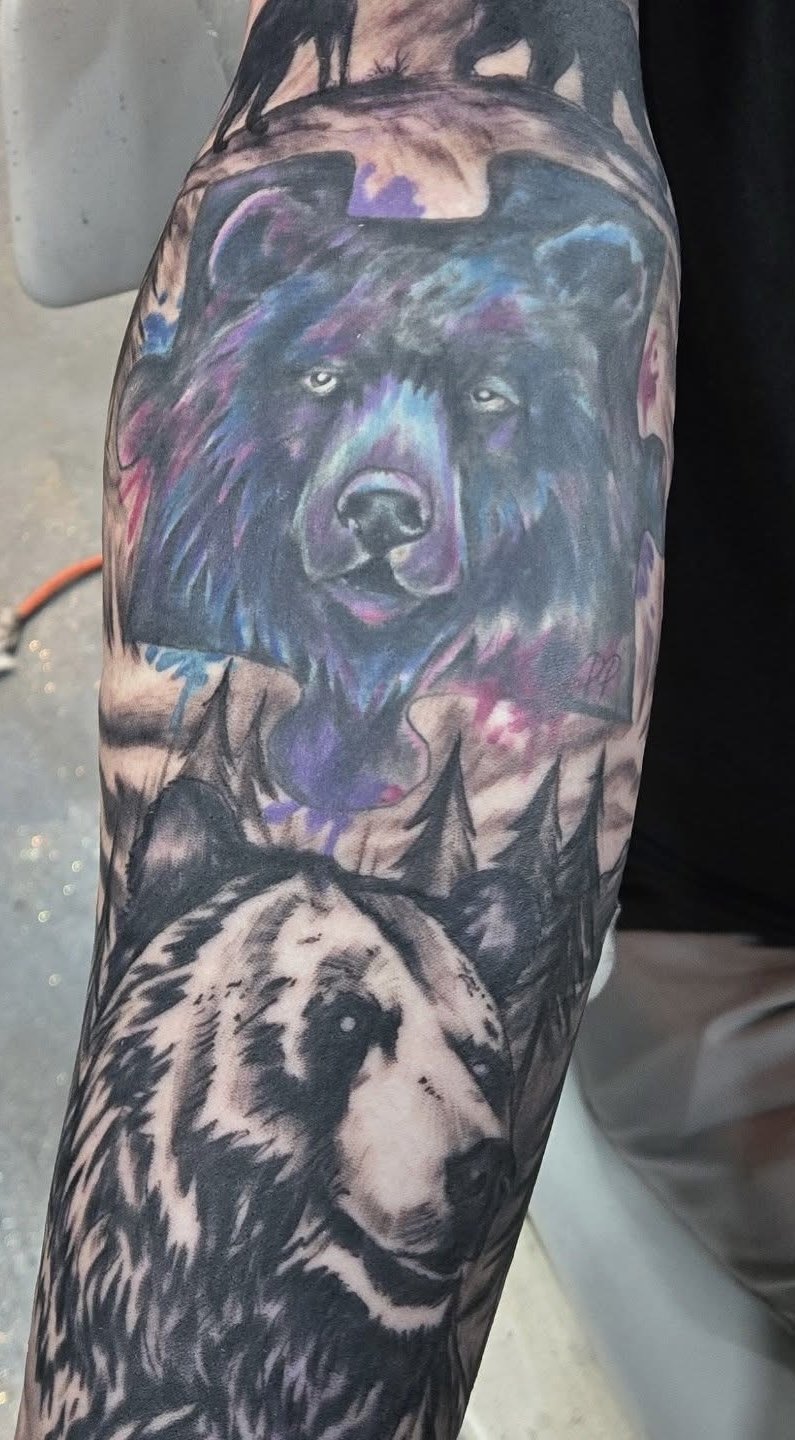 Custom tattoo work by Scott Hankins